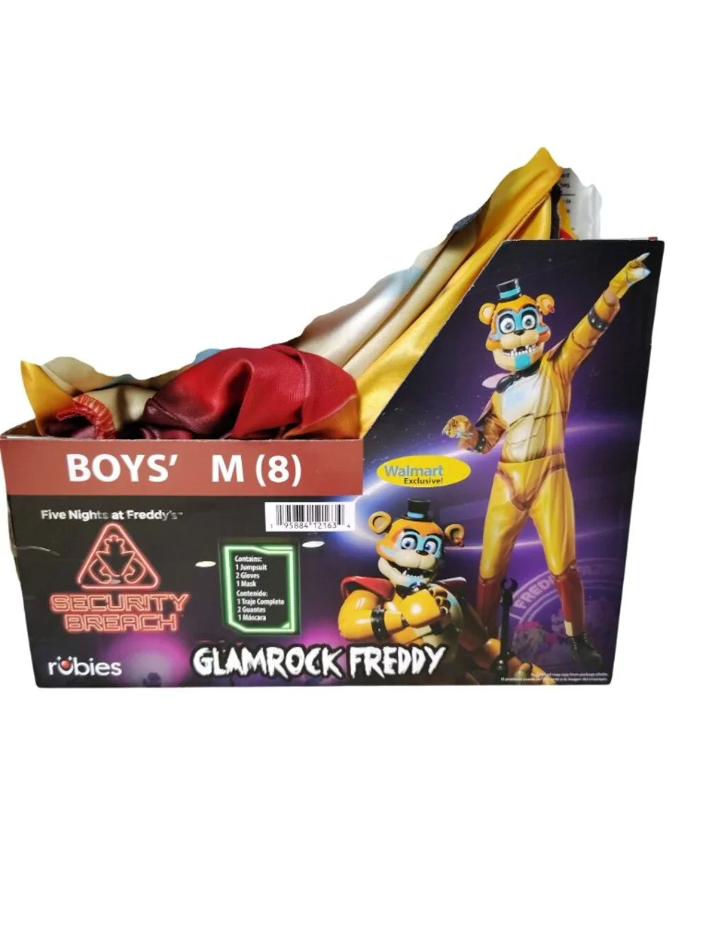 FNAF Security Breach Glamrock Freddy Boys Costume Medium 8 Rubies 4 Piece New